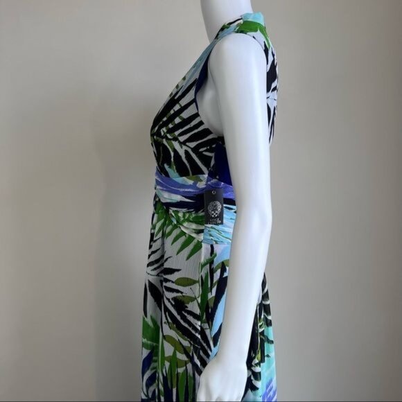 Vince Camuto Sleeveless Maxi Dress in Tropical Print - 4 - Picture 3 of 5